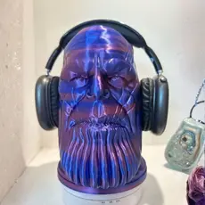 Cabeça Decorativa Thanos Genérica Suporte 3D Headset Fone De Ouvido