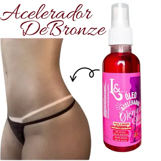 Óleo Ativador Parafina de Bronze Urucum 120ml Marquinha De Fita Biquíni - L&Beauty