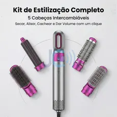Airwrap Styler 5 em 1 secador de cabelo escova de ar quente modelador alisador de cabelo escova