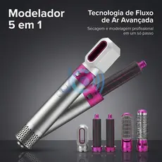 Escova Secadora Airwrap 5 em 1 Profissional Alta Potência Modelador Alisador Cachos Secador de Cabelo PRONTA ENTREGA