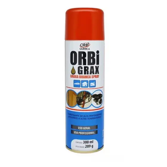 GRAXA SPRAY BRANCA ORBI QUIMICA 300ML