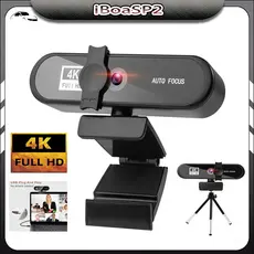 4K Webcam Mini Câmera 2K Full HD Com Microfone Autofoucus Web Para PC Computador Portátil Online