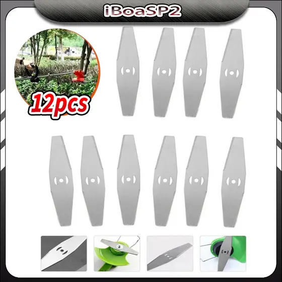 Kit 12 Peças Lâminas De Cortador De Grama Aparador De Bermas