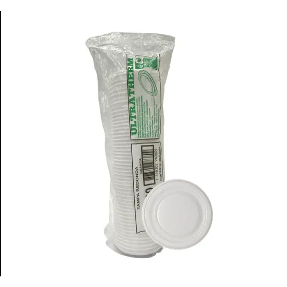 Tampa para Potes de isopor MR 200 e MR 300 com 400un ULTRATHERM