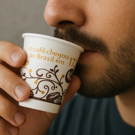 Copo de Isopor 100ml Estampado – Tema Café | Caixa com 1000 Unidades