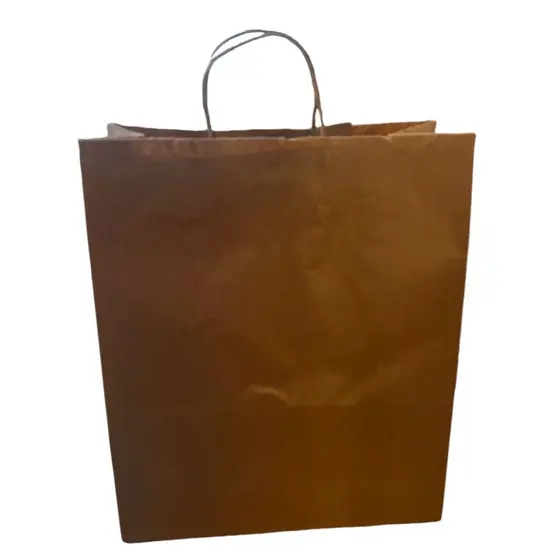 Sacola de Papel Kraft Natural G e GG pacote com 25 UNIDADES