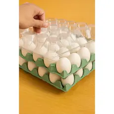 100 Tampas para cartelas de 30 ovos de galinha transparente plástico