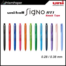 Caneta De Gel Uni-ball Signo RT1 Knock Tipo 0.28 Mm/0.38 (fabricado no Japão)