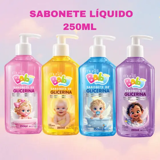 Sabonete líquido Glicerina com Camomila Muriel Baby 250ml