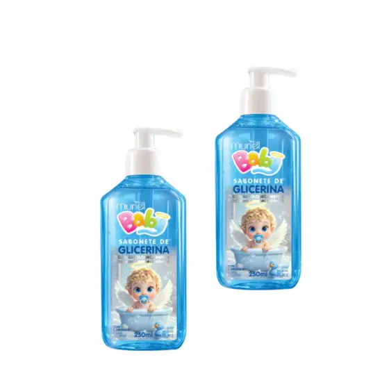 Kit 2 sabonetes líquidos Glicerina 250ml Muriel Baby