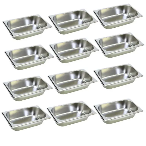 12 Cuba Gastronomica Inox 1/4x65 Gn Buffet Cozinha Restaura