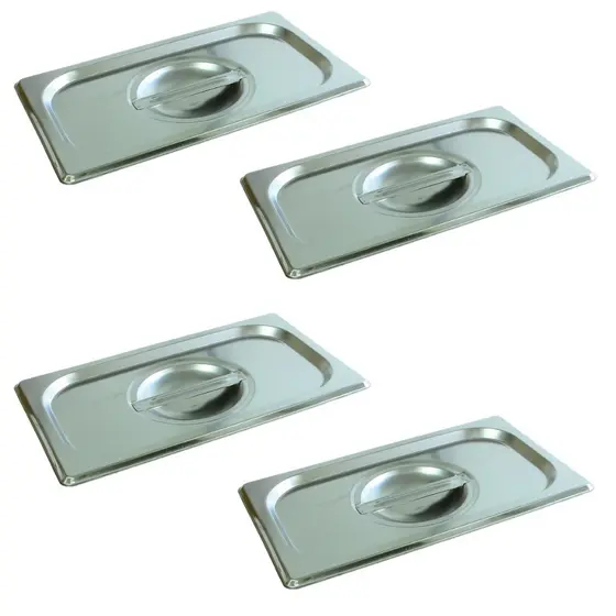 4 Tampas Para Cuba Gastronômica Gn 1/4 Inox Buffet Cozinha
