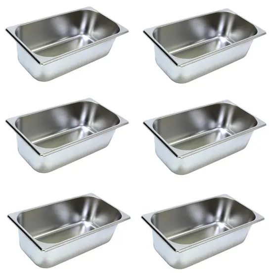 6 Cuba Gastronomica Inox 1/3x150 Gn Buffet Cozinha Restaurante