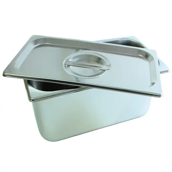 Cuba Gastronomica Inox com tampa 1/3x150 Gn Buffet Cozinha