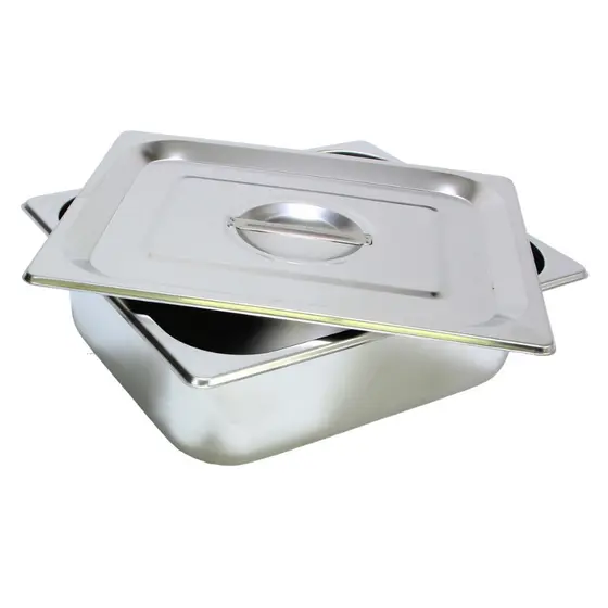 Cuba Gastronomica Inox com tampa 1/2x100 Gn Buffet Cozinha