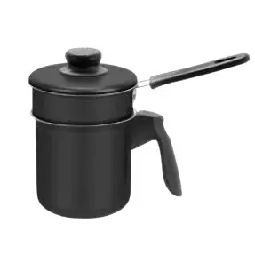 Cuscuzeiro Mini 2pecas Antiaderente Preto multi uso