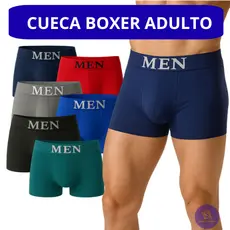 Kit Até 10 Cuecas Boxer Premium Lisa Sem Costura Masculino Adulto Cores Variadas