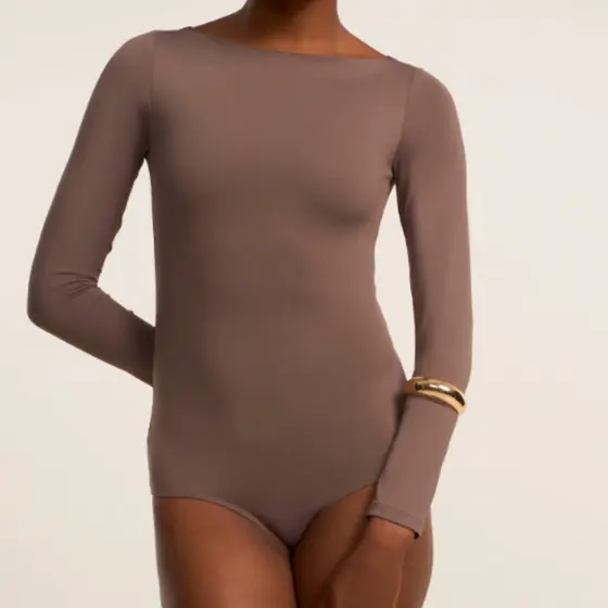 Body Gola Canoa Feminino Manga Longa Suplex Casual Forrado Luxo