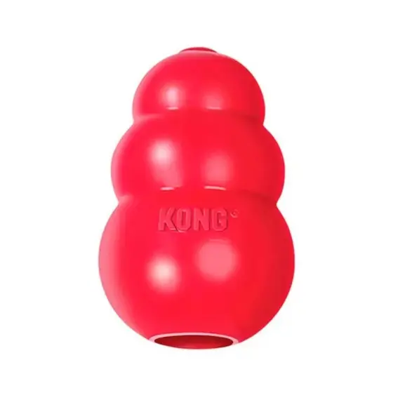 Brinquedo Recheável para Cães Kong Classic Mordedor de Borracha para Cachorro Medium Large Grande
