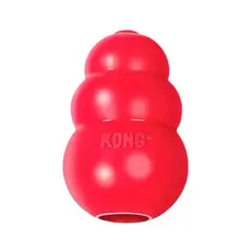 Brinquedo Recheável para Cães Kong Classic Mordedor de Borracha para Cachorro Medium Large Grande
