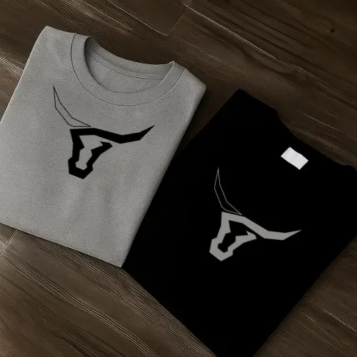Kit com 2 Camisetas Atx Longhorn Masculinas Estampa Boi Minimalista Urban Style 100% algodão
