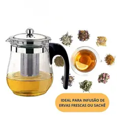 Chaleira Com Infusor De Vidro 500ml Para Chá Bule/Café/Leite não vai diretamente ao fogo
