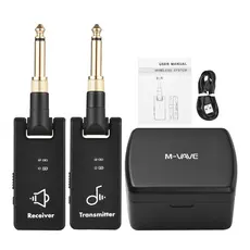M-vave WP-8 Wireless Guitar System 2.4G Guitar Transmitter Receiver Guitar Wireless with Rechargeable Box 2 in 1 Plug