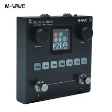 M-VAVE BLACKBOX Pedal de efeito multifuncional para guitarra / baixo （Bateria embutida）, 80 predefinições editáveis