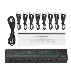 M-vave Guitar Effect Pedal Power Supply 8 Isolated DC Outputs/ 5V USB Output Low Noise For 9V Effect Pedal Guitar