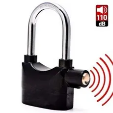 Cadeado antifurto para motocicleta com alarme sonoro