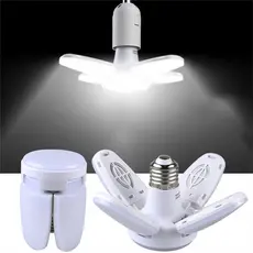 Luminária De Teto Dobrável Lâmpada De Pétalas 6000K 28w Para Quarto / Sala De Estar / Casa  / E27 Mini Luz De Folhas