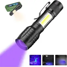 Mini Lanterna Tática Com Led E Zoom Recarregável Usb luz forte e luz ultravioleta