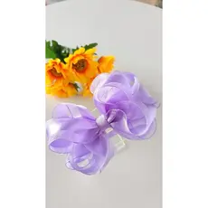 laço grande/ laço lilás/tiara infantil/moda infantil/ laço e tiara