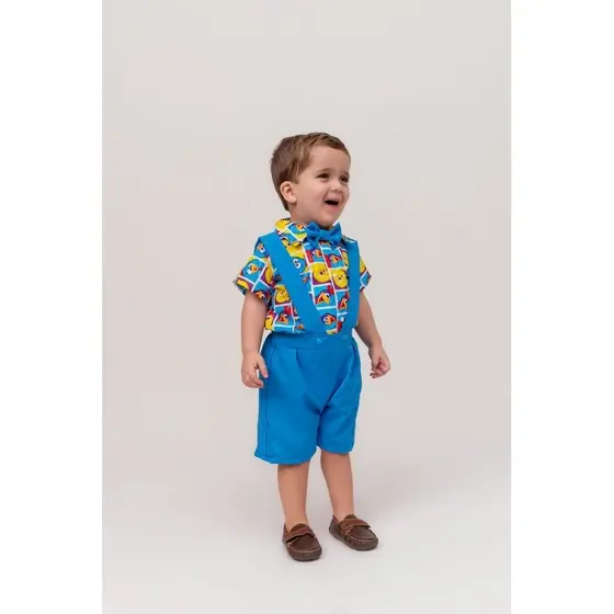 Conjunto social Galinha Pintadinha/ batizado/ casamento/conjunto com gravata/ conjunto com suspensório/