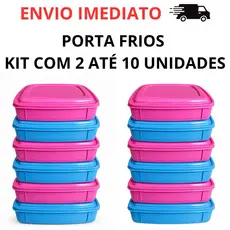 Kit Potes Porta Frios Premium 400ml com Tampa Plástica Resistente 2 até 10 unid
