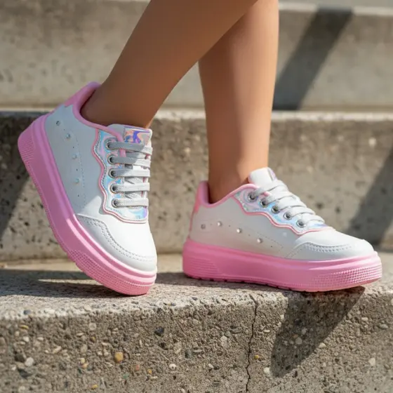 Tênis infantil menina  Pampili Led Luz Liz Neon Xp 24 Sneaker