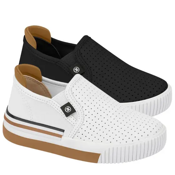Tênis Infantil Menino Molekinho Original Slip On Casual Calce Fácil Confortável