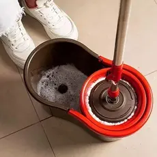Mop Giratório Esfregão Parede Cerâmica Vassoura Refil Balde Rodo Limpeza Piso Chão Casa Cozinha
