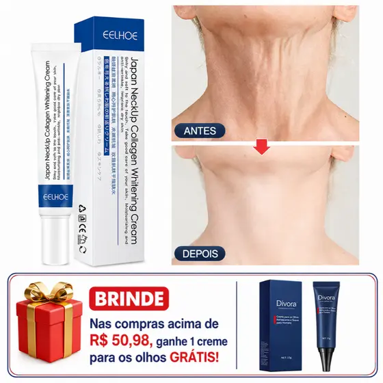 Linhas De Pescoço De Colágeno Clareador Antienvelhecimento Eliminam Finas Do Hidratante Elevador Elimina Queixo Duplo20g