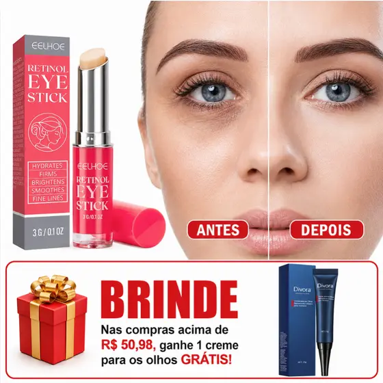 Creme para os olhos anti-rugas com retinol, remove bolsas nos olhos, olheiras, anti-envelhecimento, levanta e firma