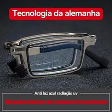 Óculos de leitura dobrável portátil quadro masculino feminino quadro de Metal quadrado Anti luz azul