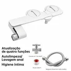 Assento sanitário para bidê não elétrico com bocal duplo