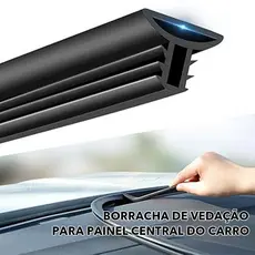 Vedação Automotiva 1,6 m para Painel Central Faixa de Borracha Antipoeira, Reduz Ruídos e Vibrações do Para-brisa