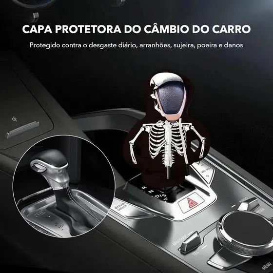 Capa De Capô De Engrenagem Halloween Engraçado Interior De Carro adibr