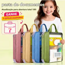 Bolsa de documentos Huajie bolsa de arquivo transparente bolsa de mão para estudantes de livros para testes