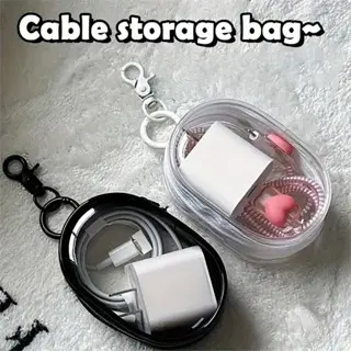 Armazenamento De Carregador De Cabo De Dados Bolsa Organizador Portátil De Fone De Ouvido Externo