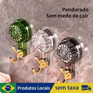 rack De Armazenamento Suspenso De Parede , Gancho Forte , Sem Perfuração , Para Banheiro