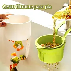 Filtro De Resíduos De Cozinha , Cesta Removível Criativa Para Pendurar Pia , Fácil De Limpar