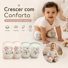 Joelheira Infantil Antiderrapante e Antiqueda com Proteção Respirável para Bebê Recém-Nascido