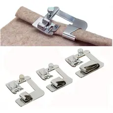 Kit 3 Peças Calcador De Bainha Barra 12, 19, 25mm Para Máquina Doméstica
